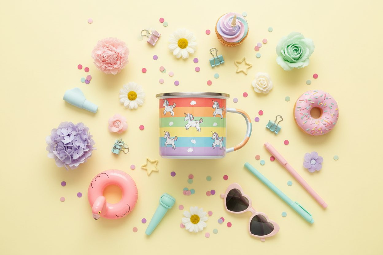 Rainbow sprinkle mug cake kit